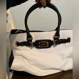 Michael Kors white and black bag